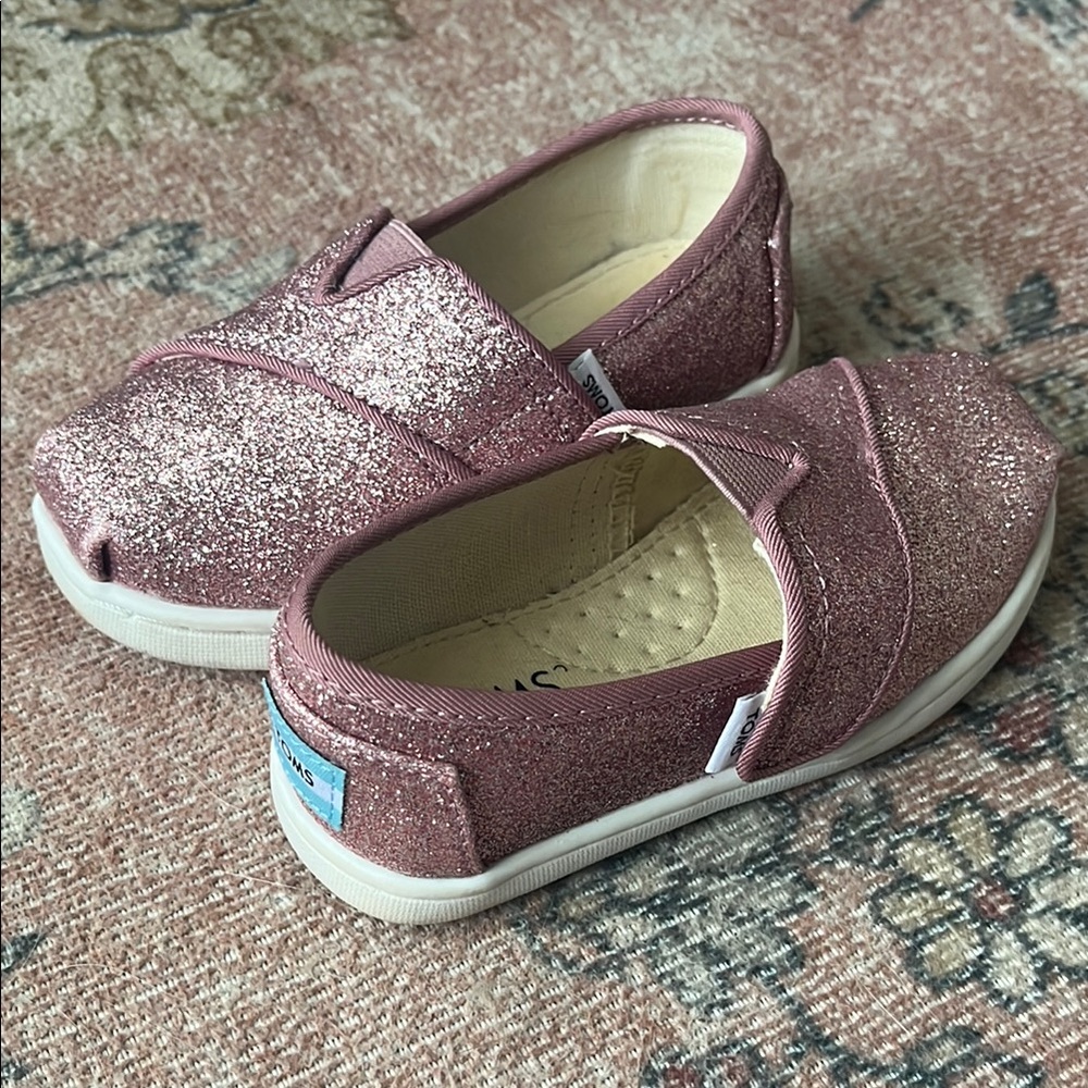 TOMS Toddler Glitter Slip Ons
